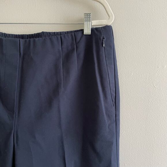 NWT J Jill Size 14 Navy Blue Pants Zipper Pockets Elastic Waist - Picture 3 of 10